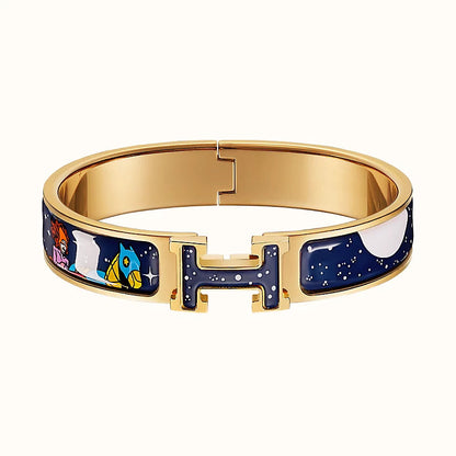 [Resenly Jewelry]H STAR AND MOON BRACELET 12MM