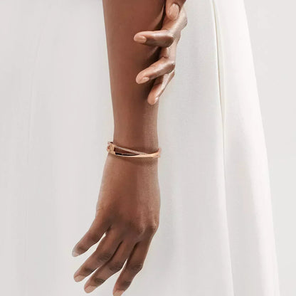 [Resenly Jewelry]ナロー ヒンジ バングル ダイヤモンド付き スモール