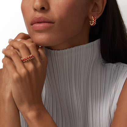 [Resenly Jewelry]CLASH 7.9MM AGATE CHALCEDONY EARRINGS