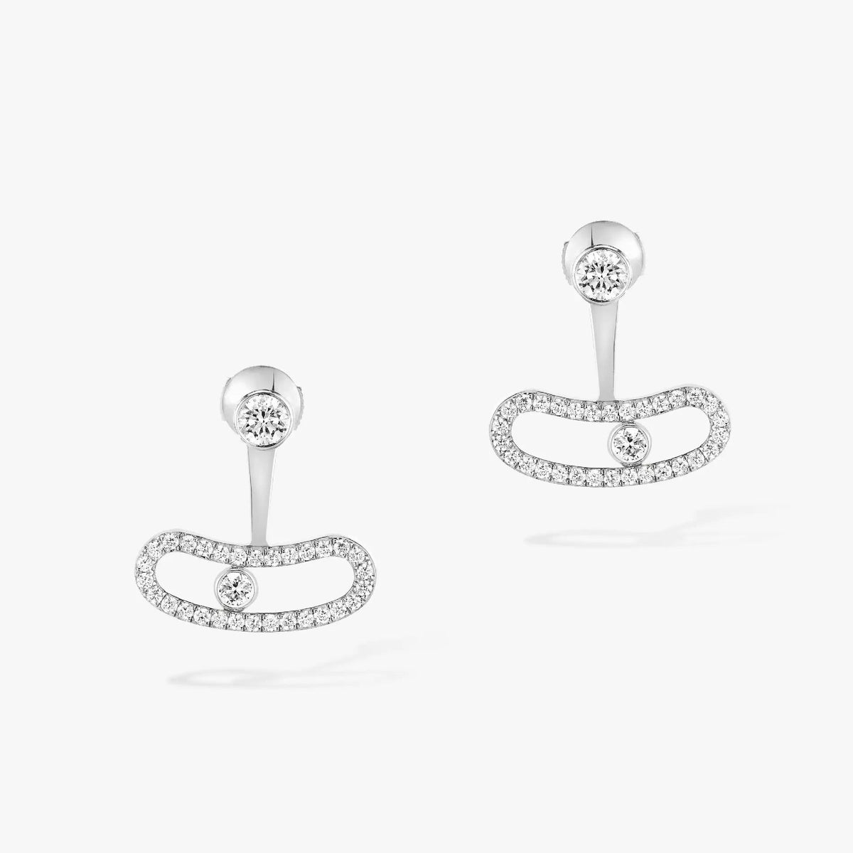 [Resenly Jewelry]MOVE UNO シルバー ダイヤモンド イヤリング