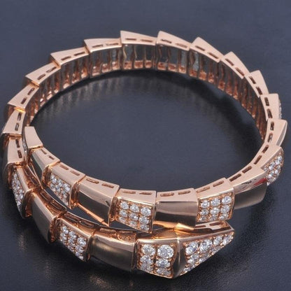 [Resenly Jewelry]SERPENTI WIDE BRACELET PINK GOLD DIAMOND