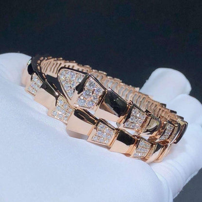 [Resenly Jewelry]SERPENTI WIDE BRACELET PINK GOLD DIAMOND