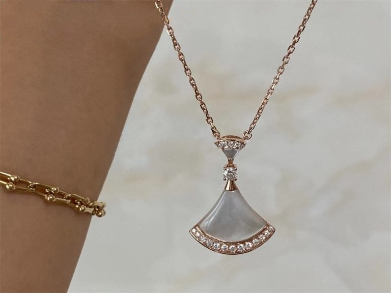 [Resenly Jewelry]DREAM NECKLACE MOP PINK GOLD DIAMOND