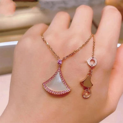 [Resenly Jewelry]DREAM NECKLACE MOP DIAMOND PINK