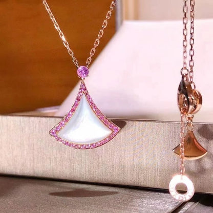 [Resenly Jewelry]DREAM NECKLACE MOP DIAMOND PINK