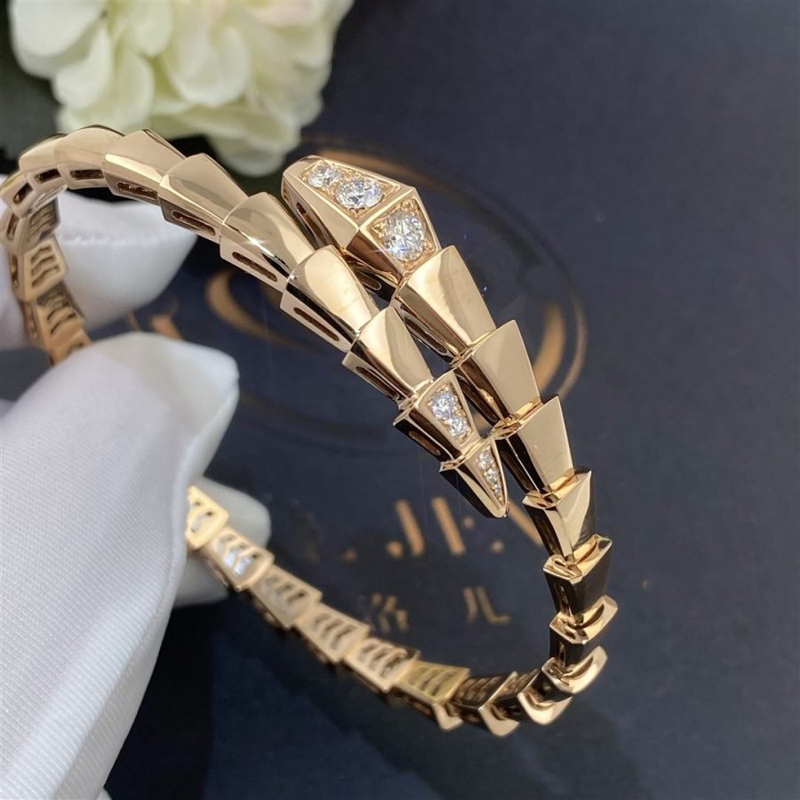 [Resenly Jewelry]SERPENTI BRACELET DIAMONDS PINK GOLD