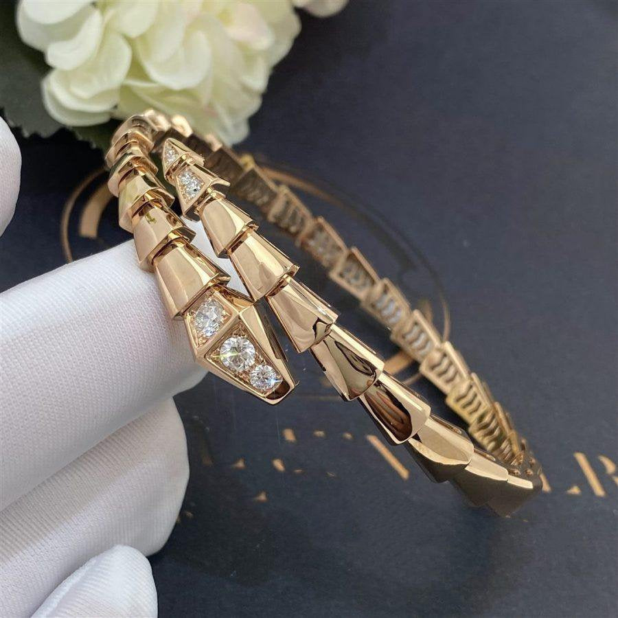 [Resenly Jewelry]SERPENTI BRACELET DIAMONDS PINK GOLD