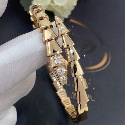 [Resenly Jewelry]SERPENTI BRACELET DIAMONDS PINK GOLD
