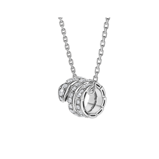 [Resenly Jewelry]SERPENTI  NECKLACE DOUBLE RING DIAMOND