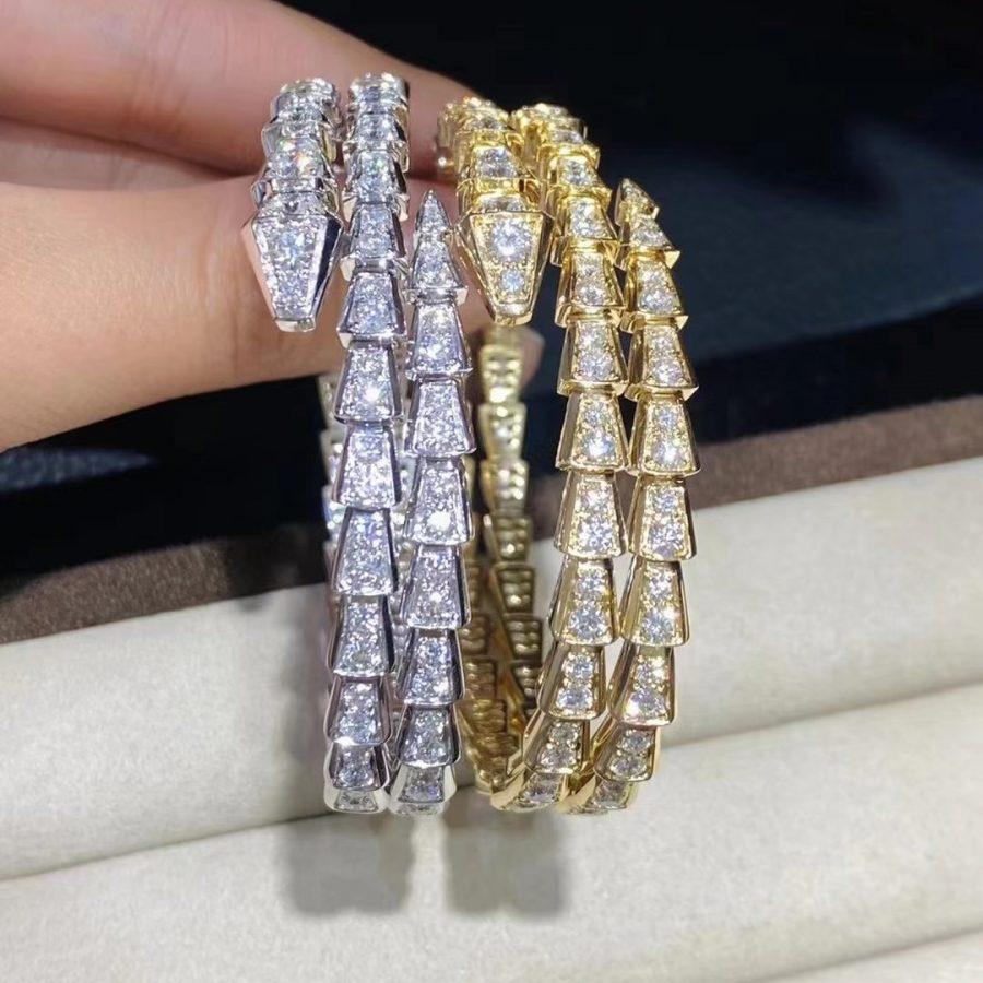 [Resenly Jewelry]SERPENTI BRACELET GOLD DIAMOND DOUBLE ROW