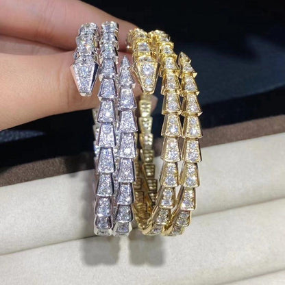 [Resenly Jewelry]SERPENTI BRACELET GOLD DIAMOND DOUBLE ROW