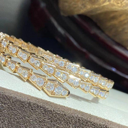 [Resenly Jewelry]SERPENTI BRACELET GOLD DIAMOND DOUBLE ROW