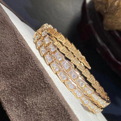 [Resenly Jewelry]SERPENTI BRACELET GOLD DIAMOND DOUBLE ROW