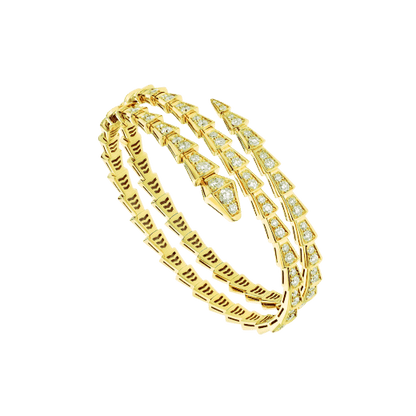 [Resenly Jewelry]SERPENTI BRACELET GOLD DIAMOND DOUBLE ROW
