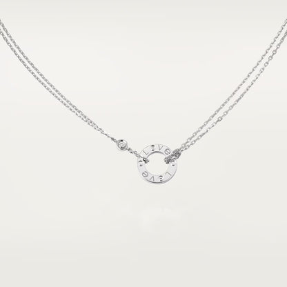 [Resenly Jewelry]ラブネックレス 16MM 2ダイアモンド