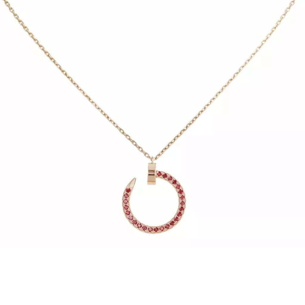 [Resenly Jewelry]JUSTE NECKLACE RED FULL DIAMONDS