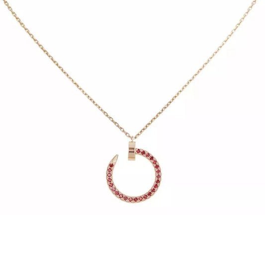 [Resenly Jewelry]JUSTE NECKLACE RED FULL DIAMONDS