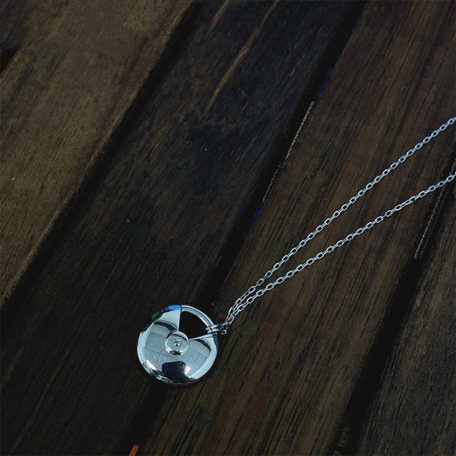[Resenly Jewelry]AMULETTE SILVER FULL DIAMOND NECKLACE