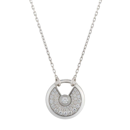 [Resenly Jewelry]AMULETTE SILVER FULL DIAMOND NECKLACE