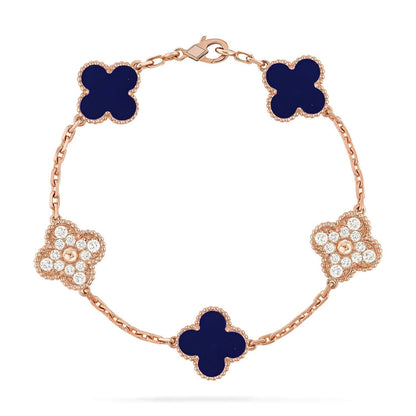 [Resenly Jewelry]CLOVER 5 MOTIF LAPIS LAZULI BRACELET COLLECTION