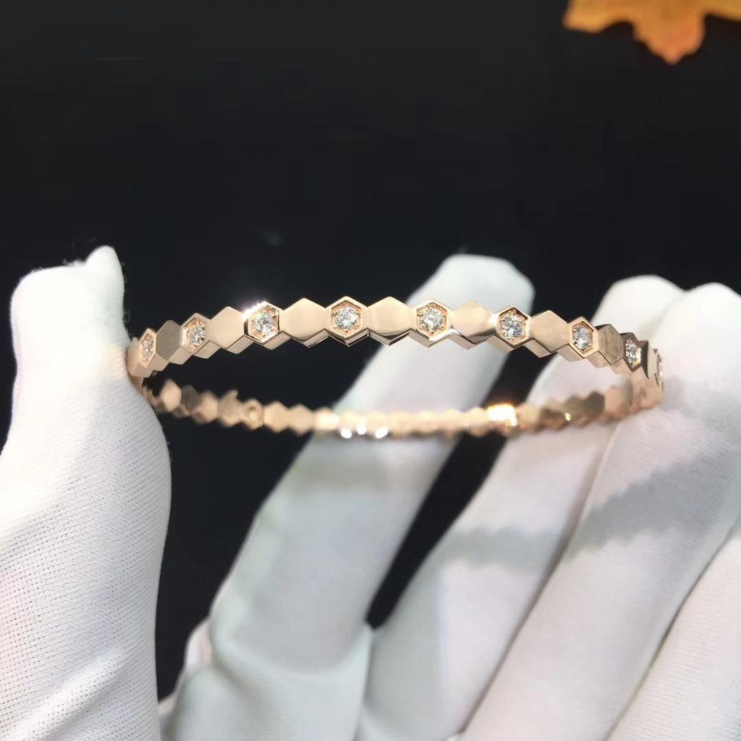 {"[Resenly Jewelry]BEE LOVE PINK GOLD DIAMOND BRACELET"}