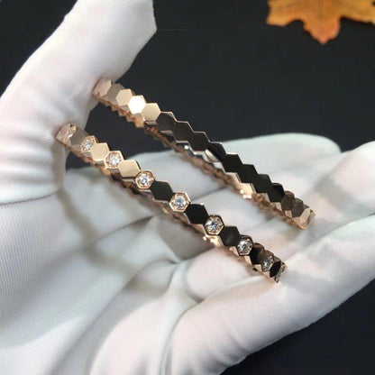 {"[Resenly Jewelry]BEE LOVE PINK GOLD DIAMOND BRACELET"}