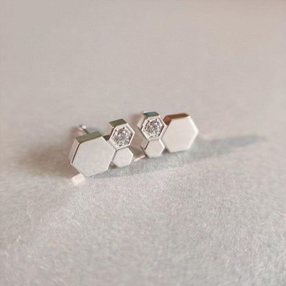 [Resenly Jewelry]BEE LOVE SILVER DIAMOND EARRINGS