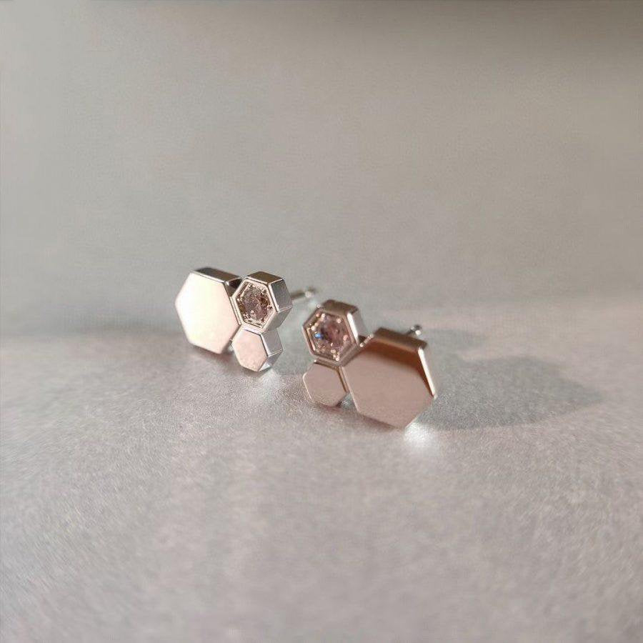 [Resenly Jewelry]BEE LOVE SILVER DIAMOND EARRINGS