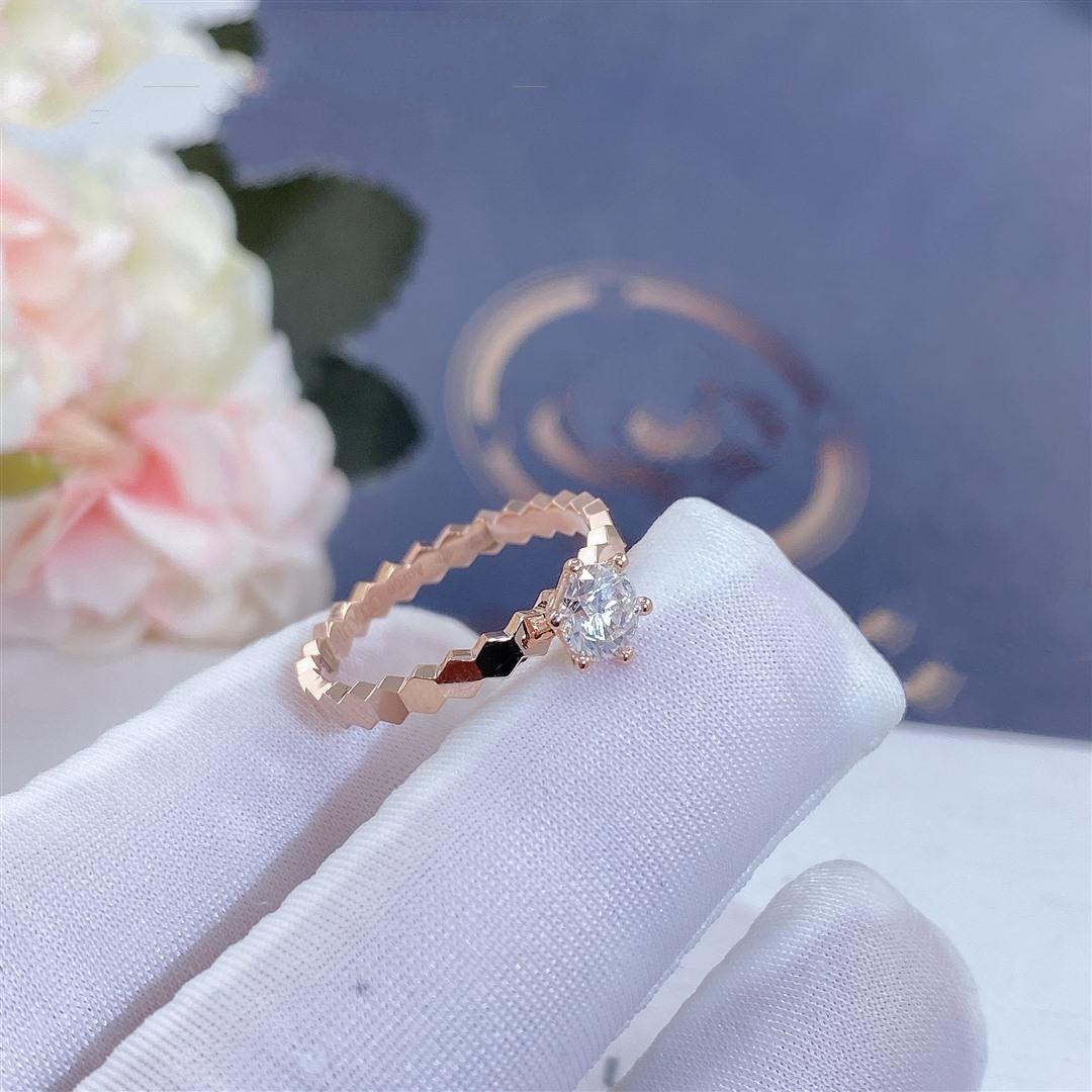[Resenly Jewelry]BEE LOVE リング ピンクゴールド 1ダイヤモンド