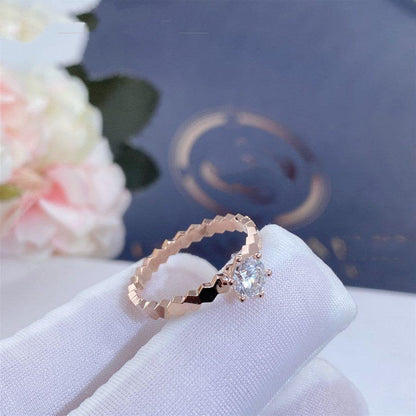 [Resenly Jewelry]BEE LOVE リング ピンクゴールド 1ダイヤモンド