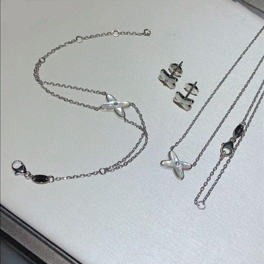 [Resenly Jewelry]JEUX ブレスレット ホワイトMOP シルバー ダイヤモンド1石