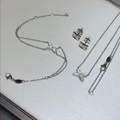 [Resenly Jewelry]JEUX ブレスレット ホワイトMOP シルバー ダイヤモンド1石