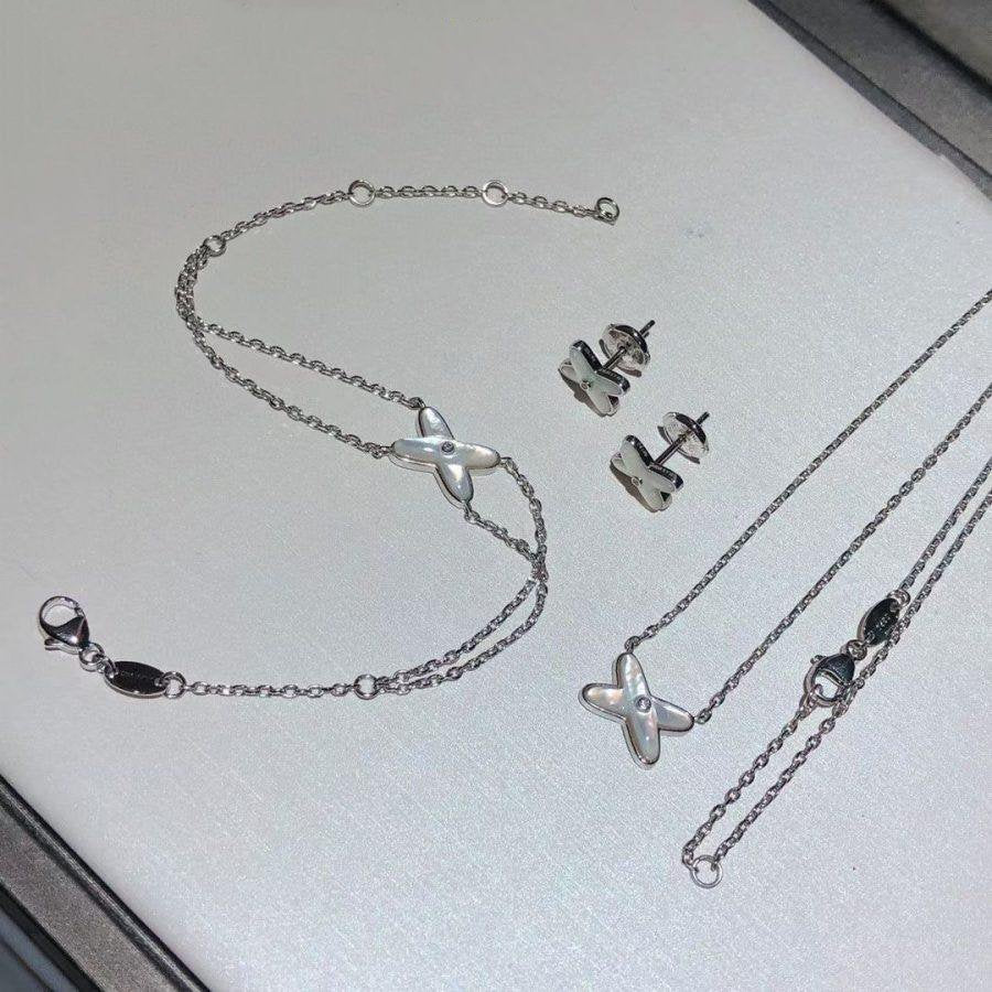 [Resenly Jewelry]JEUX ブレスレット ホワイトMOP シルバー ダイヤモンド1石