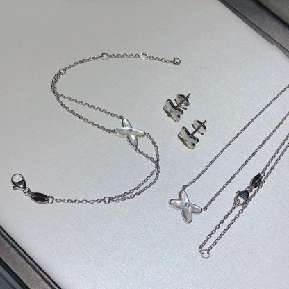[Resenly Jewelry]JEUX ブレスレット ホワイトMOP シルバー ダイヤモンド1石