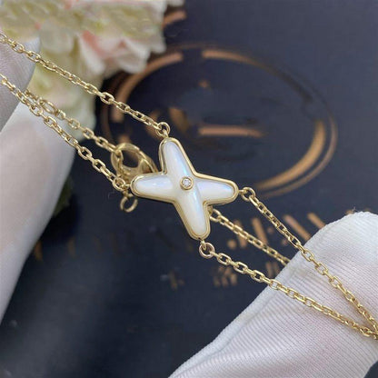[Resenly Jewelry]JEUX BRACELET WHITE MOP GOLD 1 DIAMOND