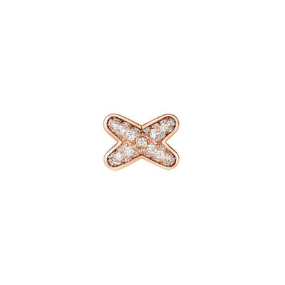 [Resenly Jewelry]JEUX DE PINK GOLD DIAMOND EARRINGS