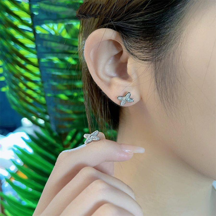 [Resenly Jewelry]JEUX DE SILVER DIAMOND EARRINGS