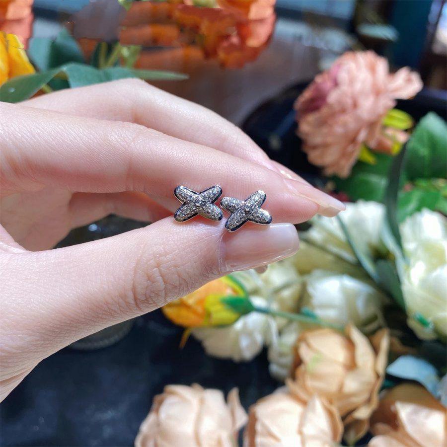 [Resenly Jewelry]JEUX DE SILVER DIAMOND EARRINGS