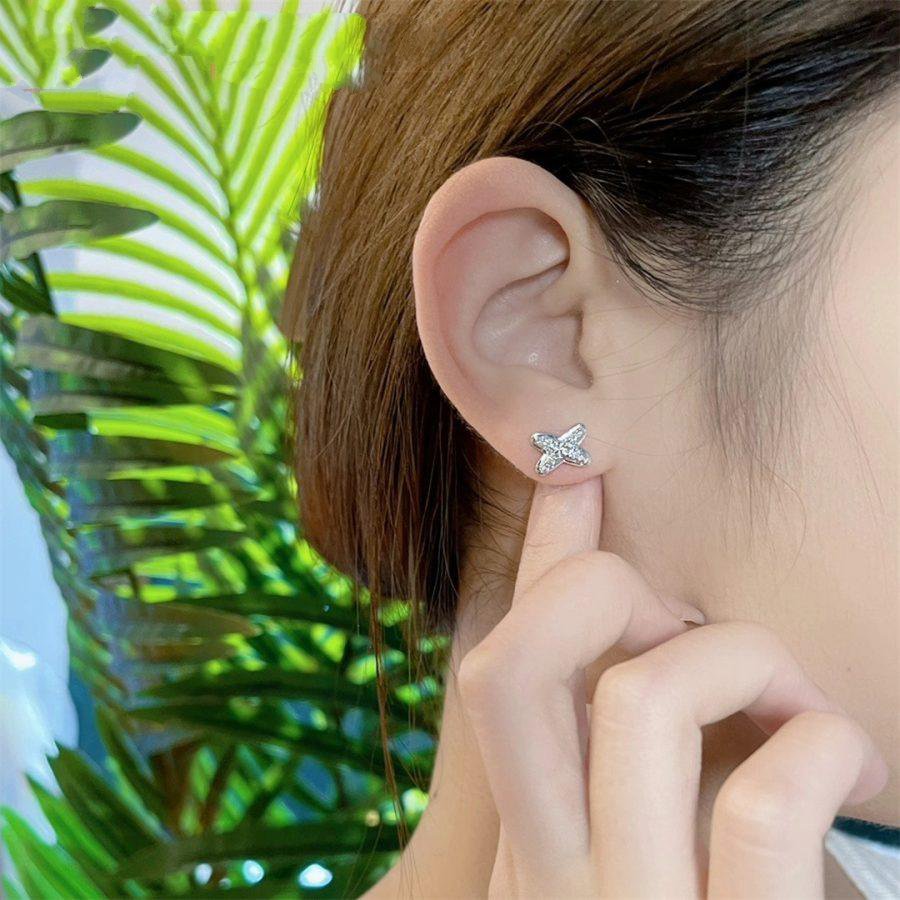 [Resenly Jewelry]JEUX DE SILVER DIAMOND EARRINGS