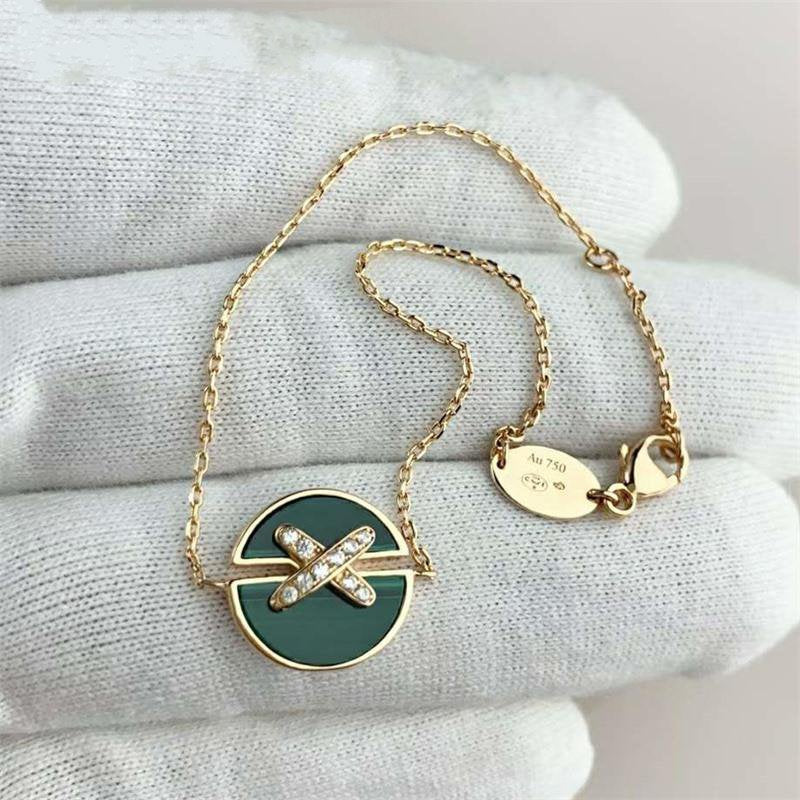 [Resenly Jewelry]JEUX DE BRACELET MALACHITE PINK GOLD DIAMONDS