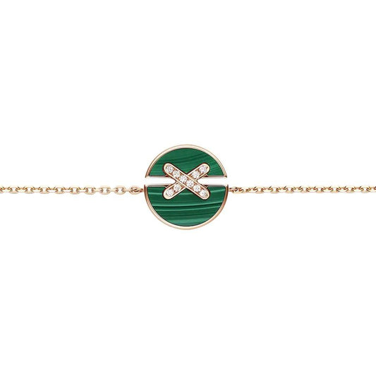 [Resenly Jewelry]JEUX DE BRACELET マラカイト ピンクゴールド ダイヤモンド