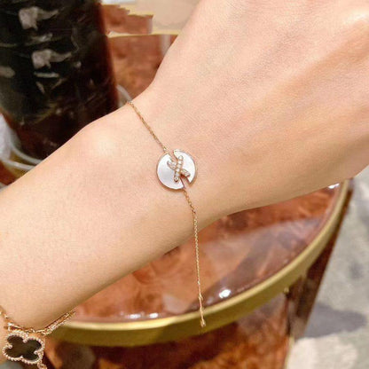 [Resenly Jewelry]JEUX DE BRACELET MOP PINK GOLD DIAMONDS