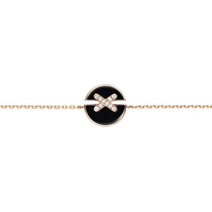 [Resenly Jewelry]JEUX DE BRACELET ONYX PINK GOLD DIAMOND