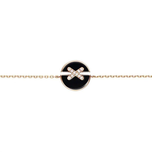 [Resenly Jewelry]JEUX DE BRACELET ONYX PINK GOLD DIAMOND