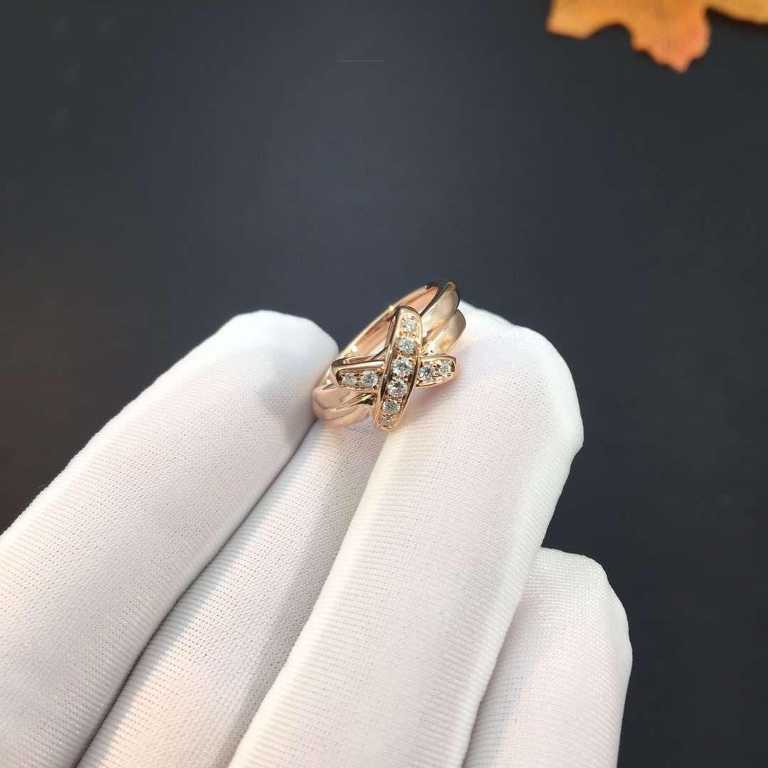 [Resenly Jewelry]JEUX DE ピンクゴールドダイヤモンドリング