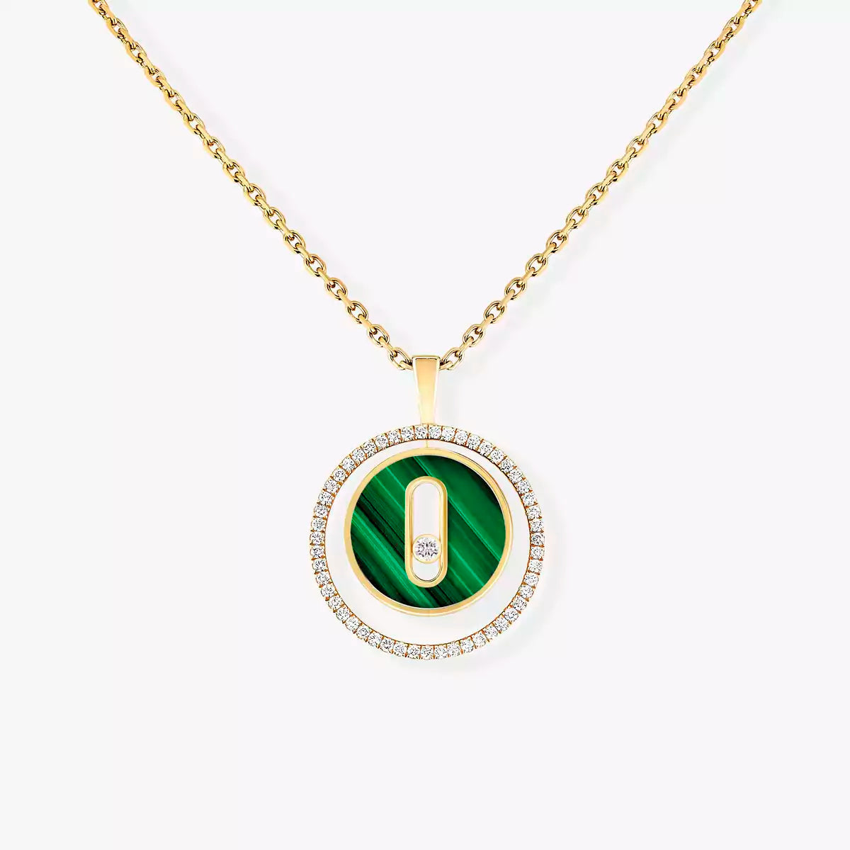 [Resenly Jewelry]Lucky Move Diamond Necklace in Rose Gold and White Mother-of-Pearl