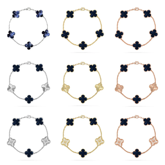 [Resenly Jewelry]CLOVER 5 MOTIF PIETERSITE BRACELET COLLECTION