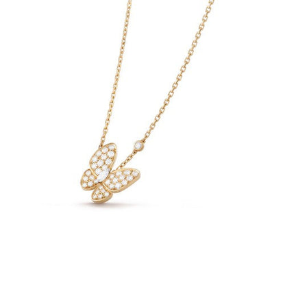 [Resenly Jewelry]バタフライ ダイヤモンド ネックレス