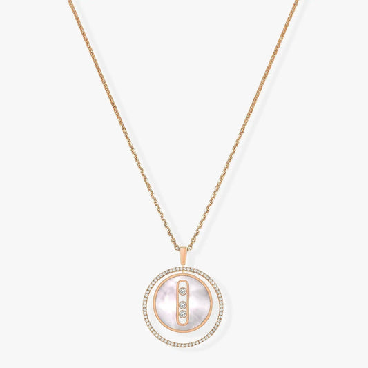 [Resenly Jewelry]LUCKY MOVE MM NACRE BLANCHE DIAMOND NECKLACE