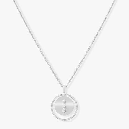 [Resenly Jewelry]LUCKY MOVE MM SILVER DIAMOND NECKLACE
